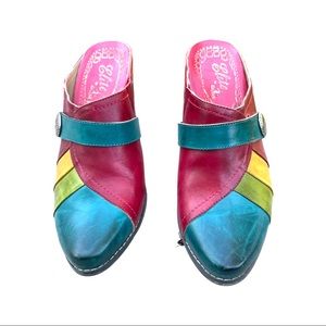 Corky Elite Color Block Slide On Mules.   Size 9.  Style “Blair”